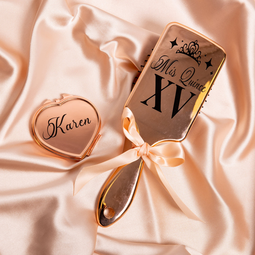 Miss Quince Gift Set: Hair Brush + Mirror