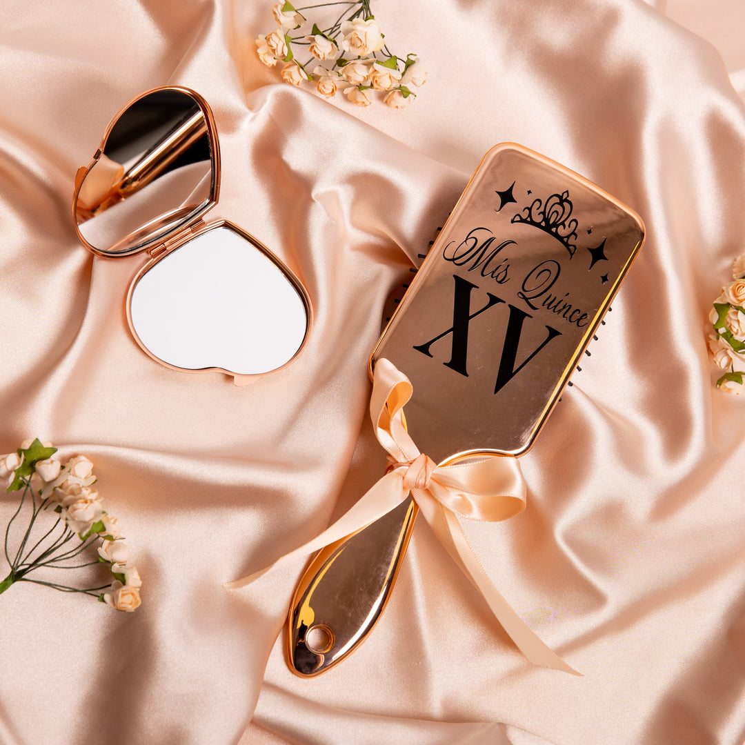 Miss Quince Gift Set: Hair Brush + Mirror
