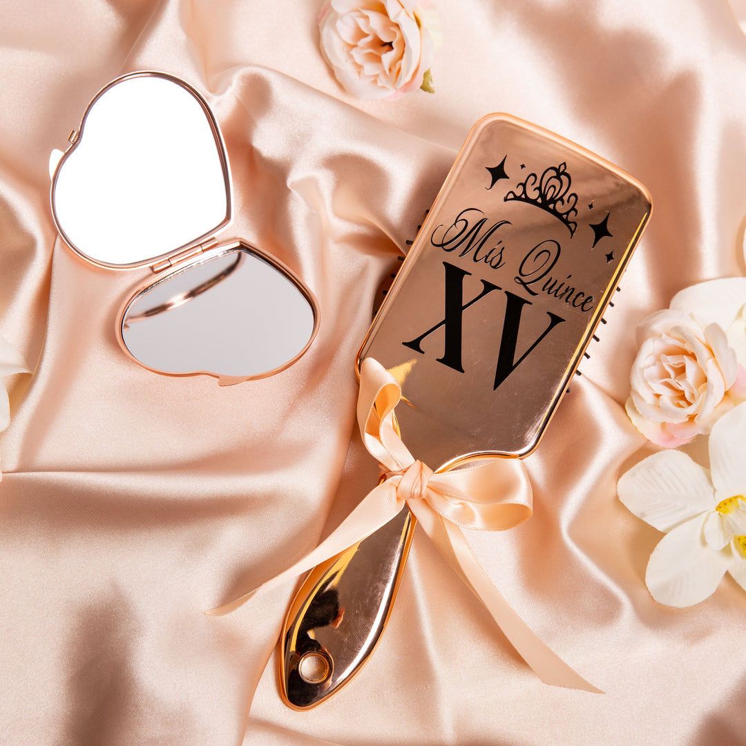Miss Quince Gift Set: Hair Brush + Mirror