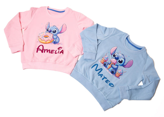 Personalized Kids Long Sleeve Shirt – Custom Name Cute Cotton Sweatshirt for Girls & Boys