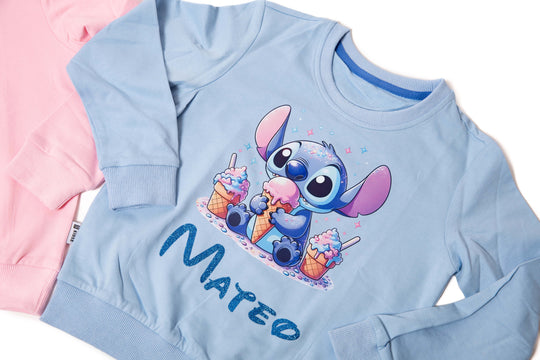 Personalized Kids Long Sleeve Shirt – Custom Name Cute Cotton Sweatshirt for Girls & Boys