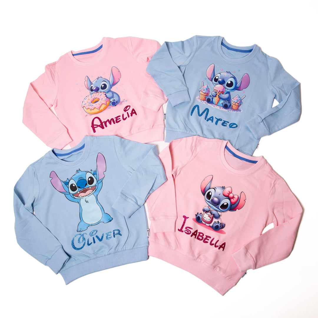 Personalized Kids Long Sleeve Shirt – Custom Name Cute Cotton Sweatshirt for Girls & Boys