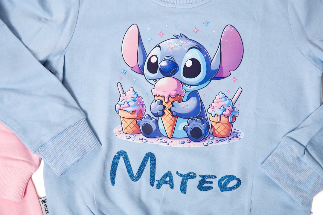 Personalized Kids Long Sleeve Shirt – Custom Name Cute Cotton Sweatshirt for Girls & Boys