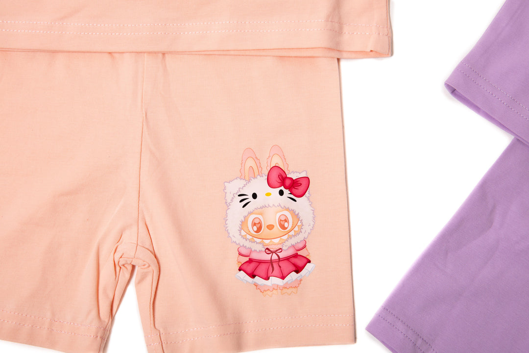 Kids Personalized Cotton Pajama Set – Custom Name Soft Sleepwear for Girls