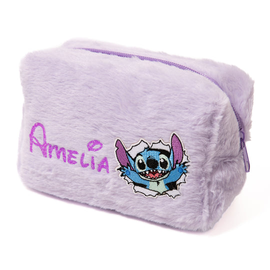 Custom Kids Fluffy Cosmetic Bag – Personalized Cute Makeup & Pencil Pouch for Girls
