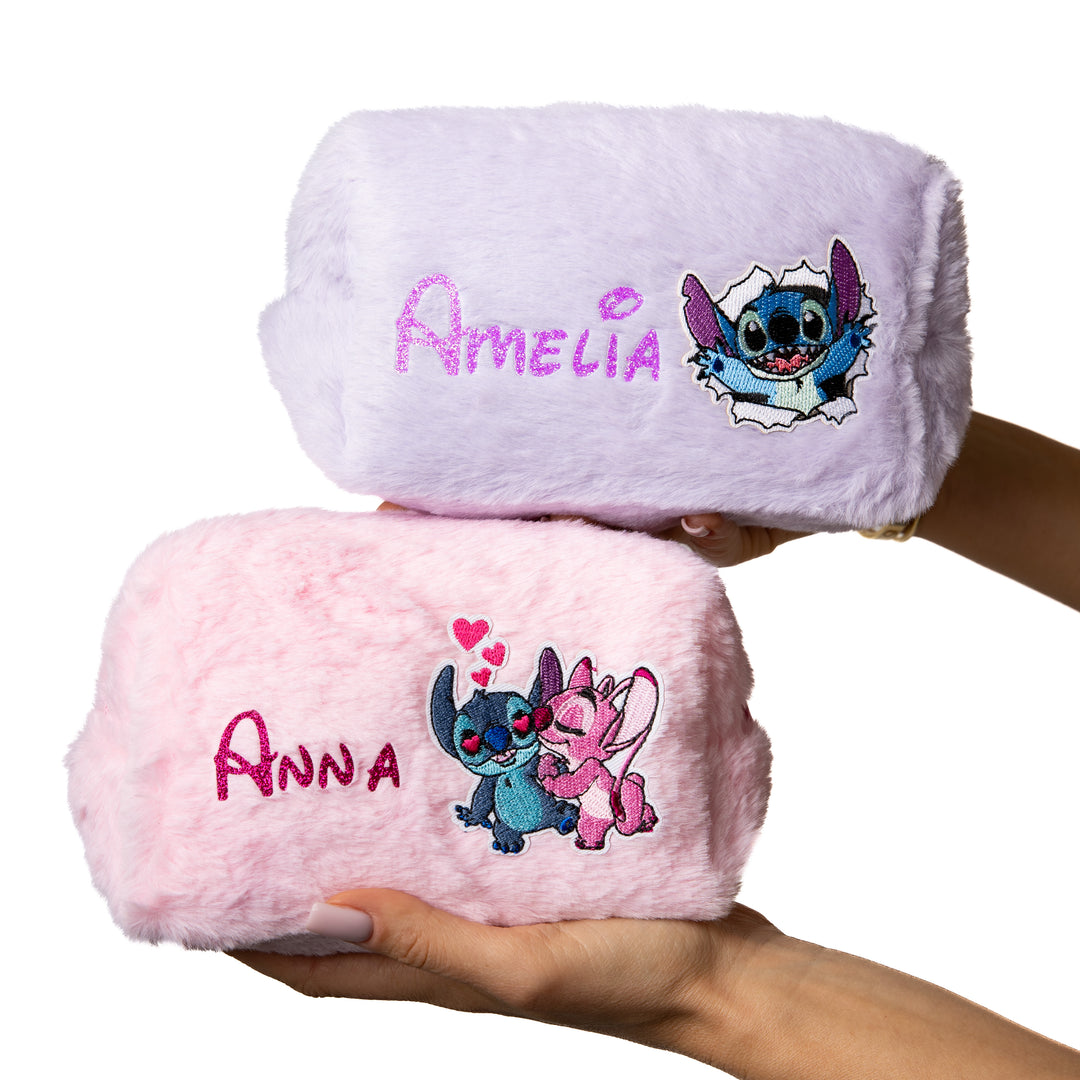Custom Kids Fluffy Cosmetic Bag – Personalized Cute Makeup & Pencil Pouch for Girls