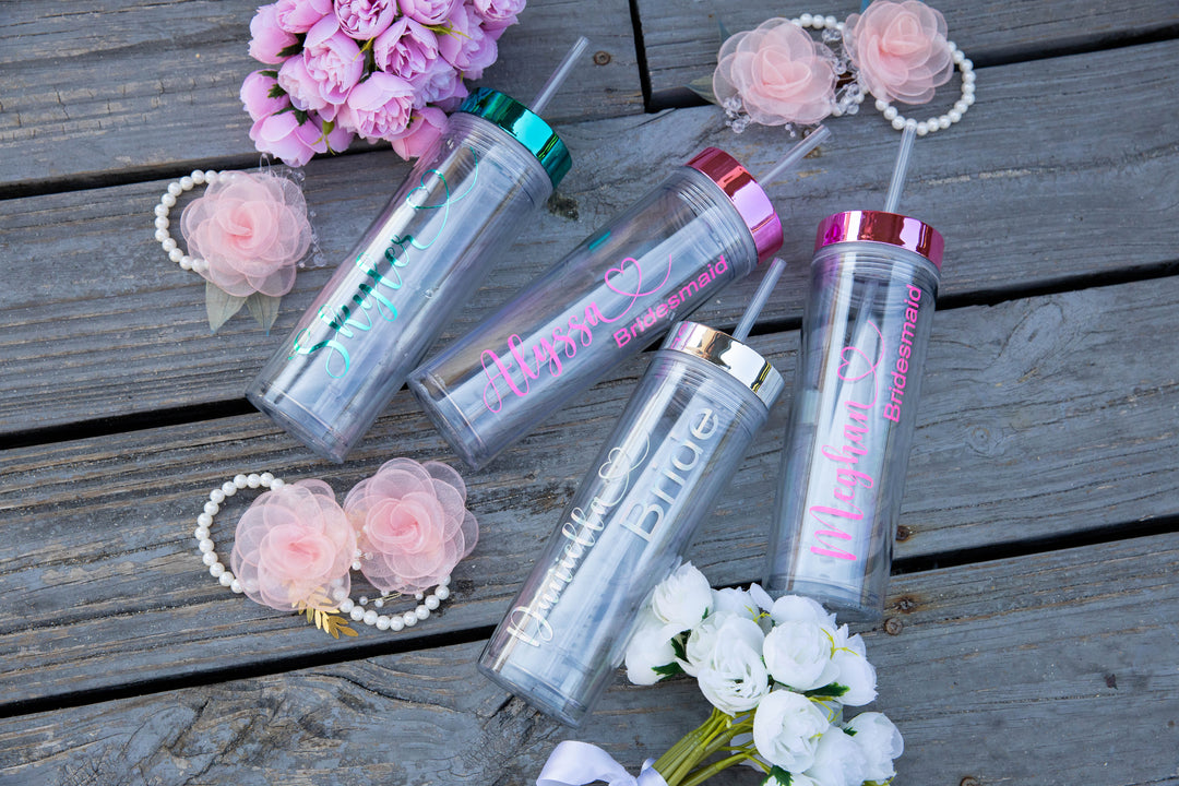 Bachelorette Transparent Tumblers