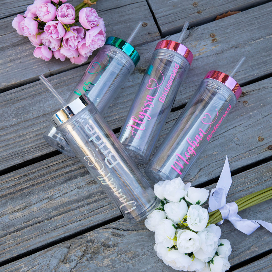 Bachelorette Transparent Tumblers