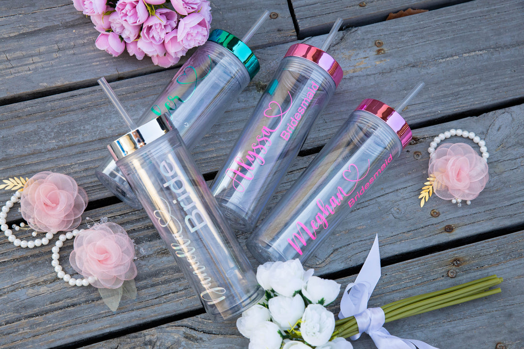 Bachelorette Transparent Tumblers