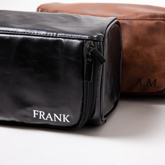 Groomsmen Personalized Leathers Toilet Bags