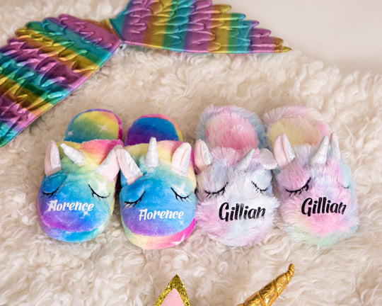 Unicorn Personalized Kids Slippers