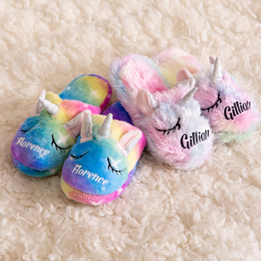 Unicorn Personalized Kids Slippers