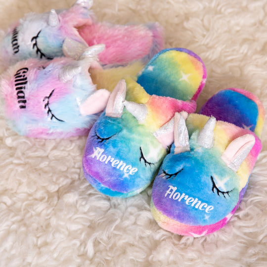 Unicorn Personalized Kids Slippers