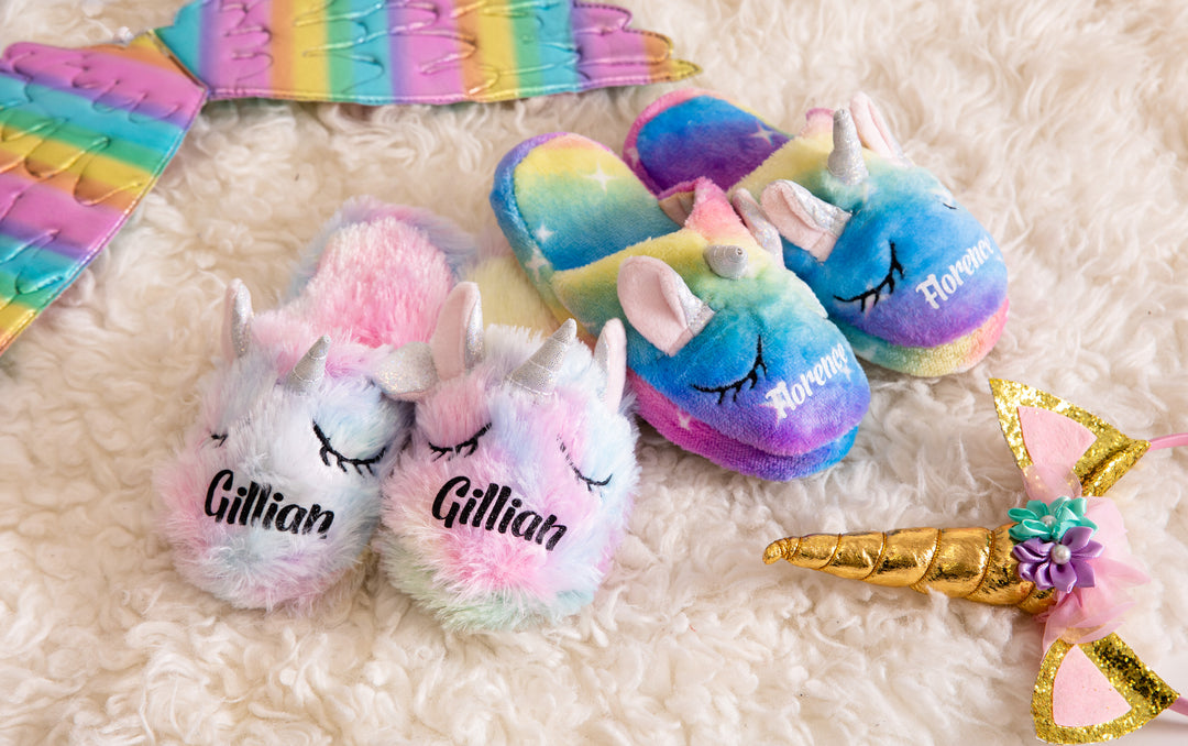 Unicorn Personalized Kids Slippers