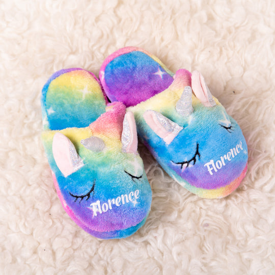 Unicorn Personalized Kids Slippers