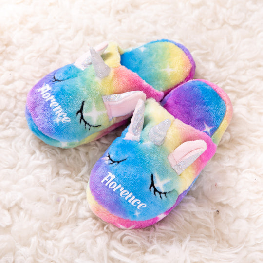 Unicorn Personalized Kids Slippers