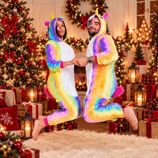 Family Matching Unicorn Rainbow One size Pajamas