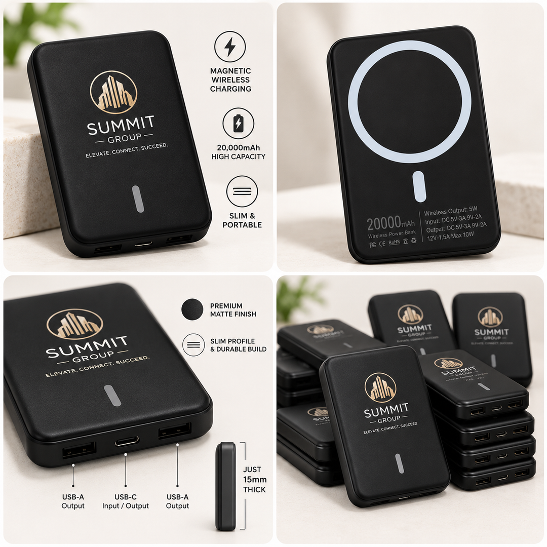 Custom Logo Wireless Power Bank 20000mAh