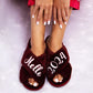 Waffled Cozy Terry Bathrobes and Fluffy Slippers Christmas Gift Set