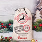 North Pole Express Christmas Gift Bag, Custom Santa Large Sack