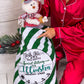 North Pole Express Christmas Gift Bag, Custom Santa Large Sack