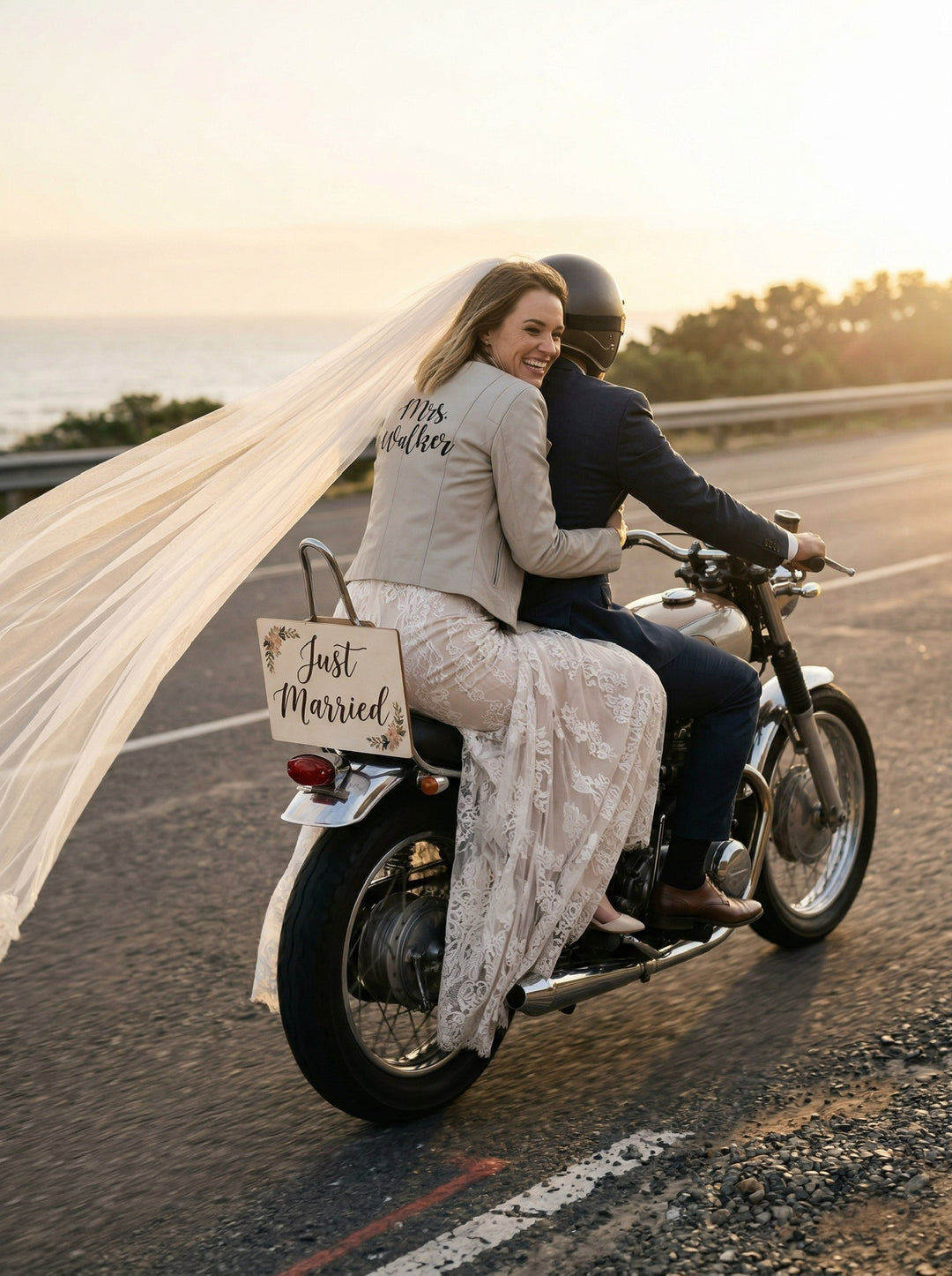 Custom Beige Leather Jacket