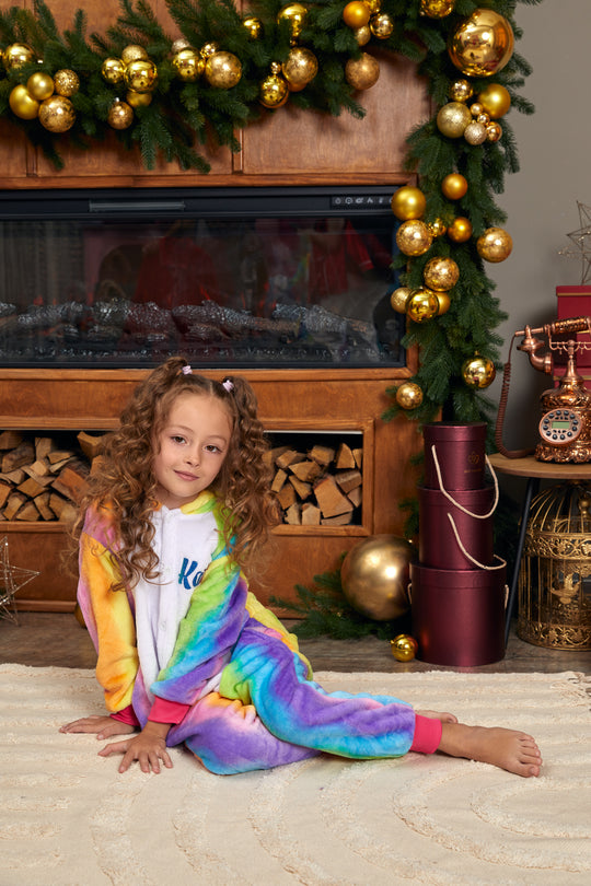 Family Matching Unicorn Rainbow One size Pajamas