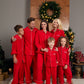 Custom Family Matching Elf Red Cotton Pajamas