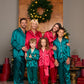 Xmas Satin Customized Family Matching Pajamas L+L