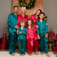 Family Matching Satin Xmas Pajamas Long Sleeves + Pants