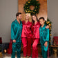 Christmas Kids Satin Pajamas Sets Long Sleeves + Pants