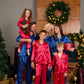 Family Matching Satin Xmas Pajamas Long Sleeves + Pants