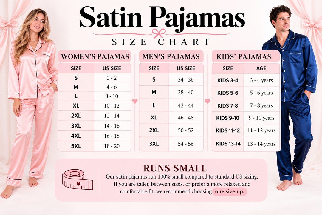 Christmas Kids Satin Pajamas Sets Long Sleeves + Pants