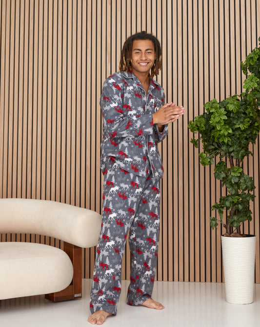 Moose Print Men's Pajama Set