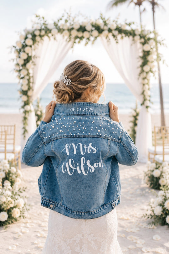 Personalized Mrs Bridal Jean Jacket