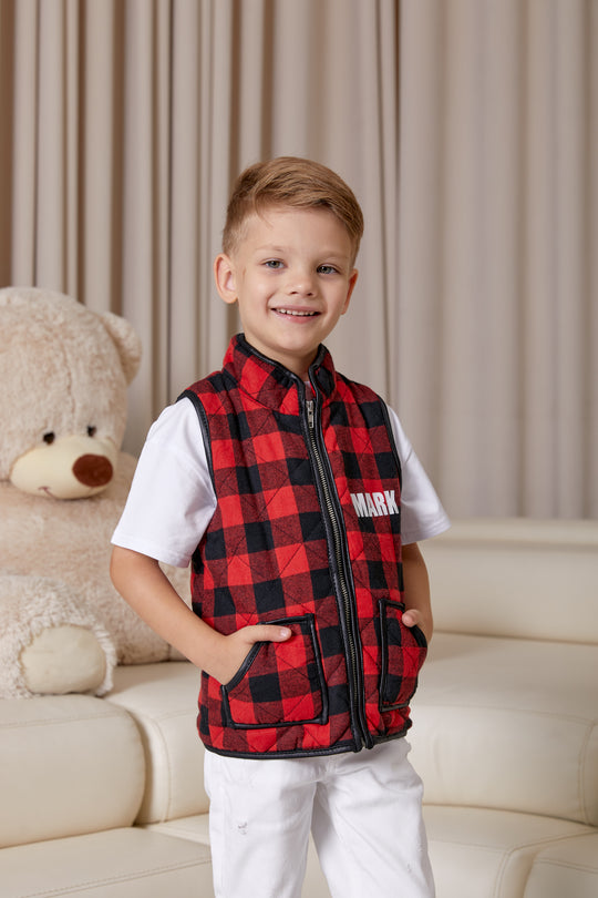 Christmas Buffalo Plaid Custom Vest