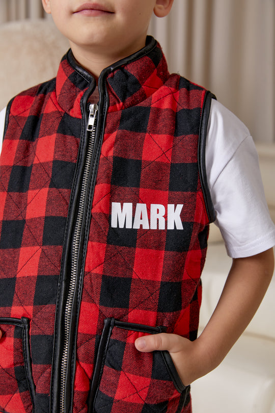 Christmas Buffalo Plaid Custom Vest