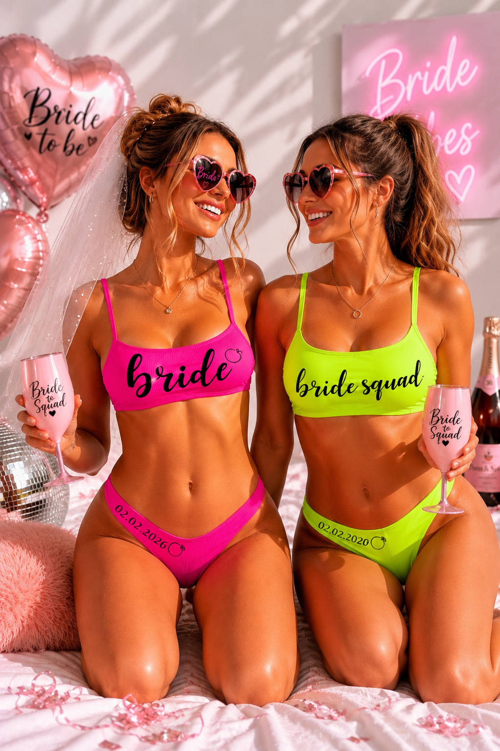 Custom Two Pieces Neon Swimsuit