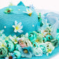 Bridal Straw Bag and Matching Hat with Flowers