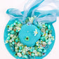Bridal Straw Bag and Matching Hat with Flowers