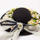 Floral Set Straw Bag and Hat for Bride Style 1
