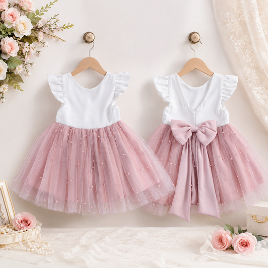 Flower Girl Tutu Dress With Pearls