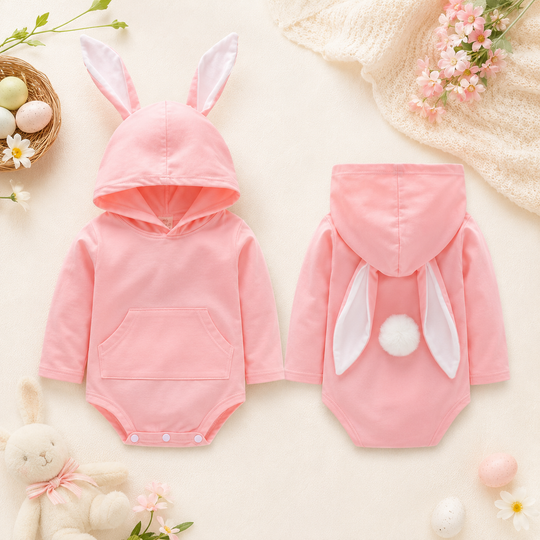Custom Hooded Baby Boy Girl Cotton Romper