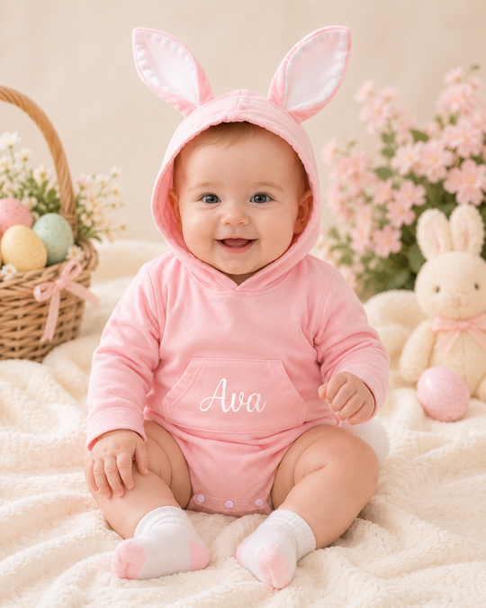 Custom Hooded Baby Boy Girl Cotton Romper