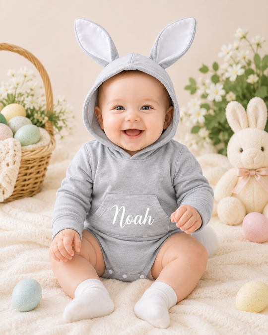 Custom Hooded Baby Boy Girl Cotton Romper