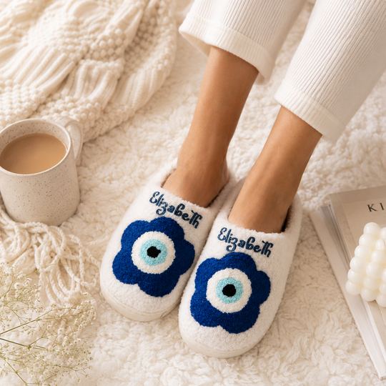 Personalized Flowers Cozy Slippers