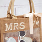 Transparent Custom Mrs Bride Tote Bag - Pearls Patches