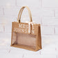 Transparent Custom Mrs Bride Tote Bag - Pearls Patches