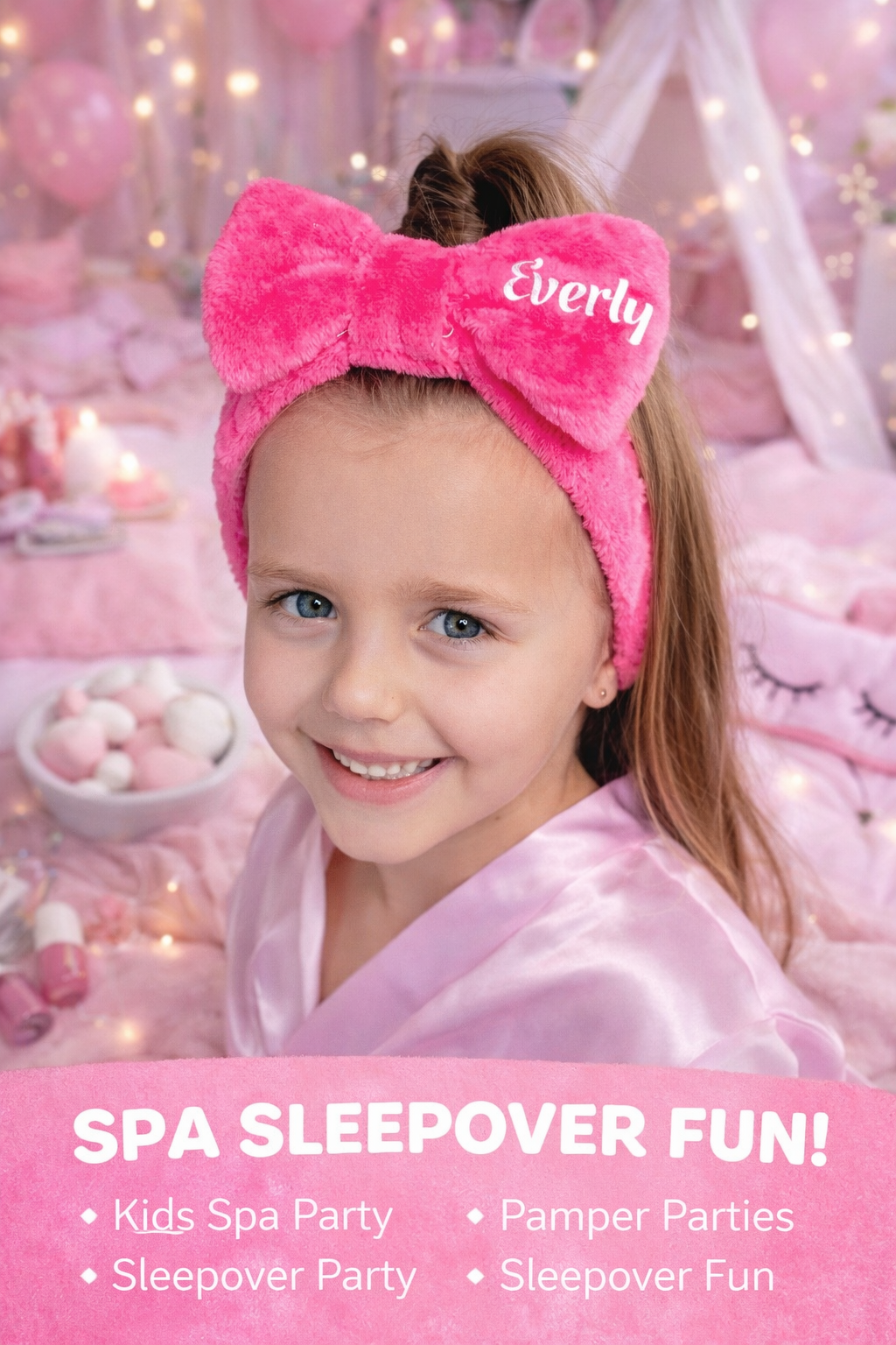 Kids Soft Spa Headband with Bow