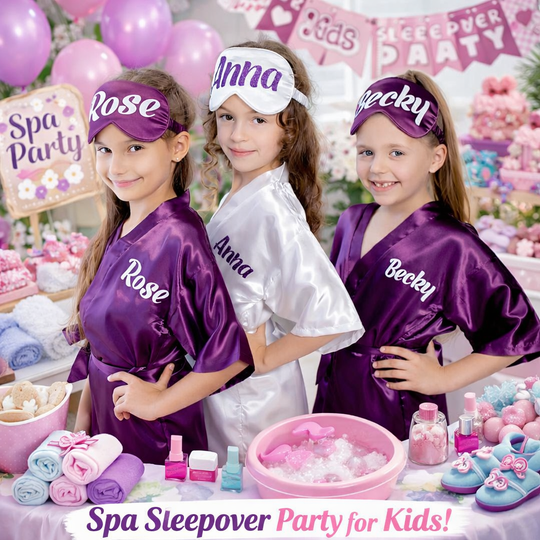 Spa Party Custom Satin Robes for Girls